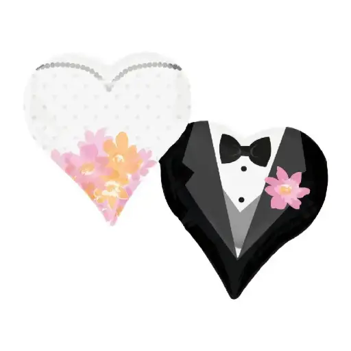 [3084201] Wedding Couple HeartsFoil Balloon – 30 x 22.5in