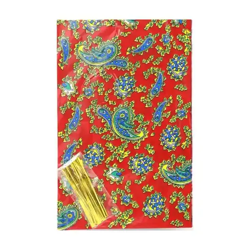 [100000009243/19893] Red Colour Gift Wrapping Bag with Tie 20 pcs