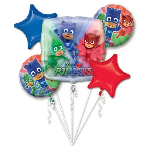 [34676] PJ Masks Balloon Bouquet 5pcs