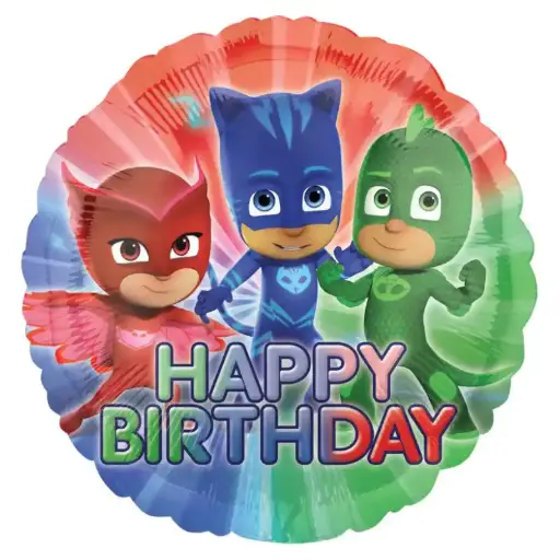 [34673] PJ Masks Happy Birthday Foil Balloon 45cm