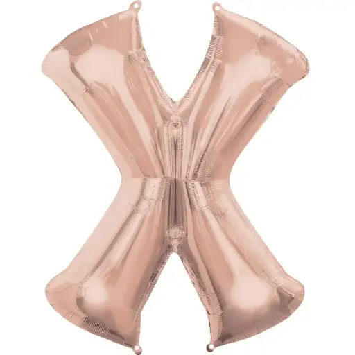 [22073] Rose Gold Letter X Foil Balloon 17 Inch 