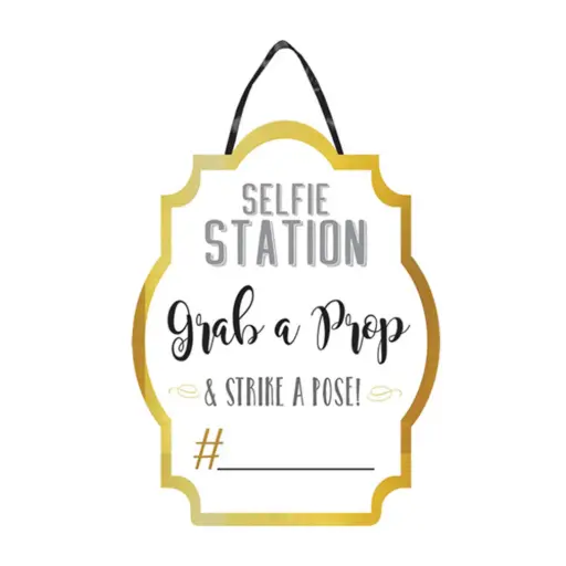 [241946] Photo Booth Selfie Station Hanging Sign
