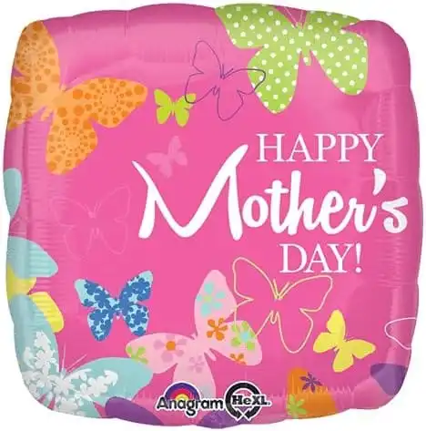 [100000011167/32845] Mother’S Day Floral Butterflies Balloons 18in
