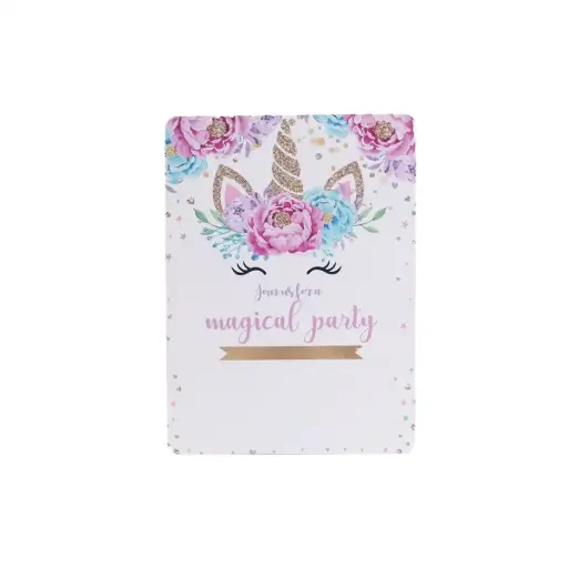 [24392] Unicorn Invitation Cards
