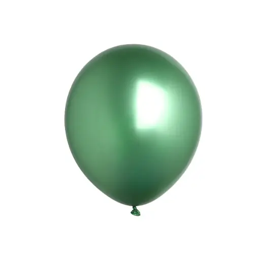 [24820] Green Chrome Latex Balloons 11in 1pcs – Helium Inflated