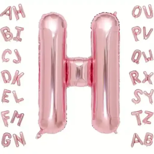 [100000011784/25010] Rose Gold Letter H Foil Balloon 40 Inch
