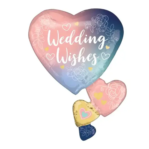 [4182001] Twilight Lace Wedding Foil Balloon – 58 x 76cm