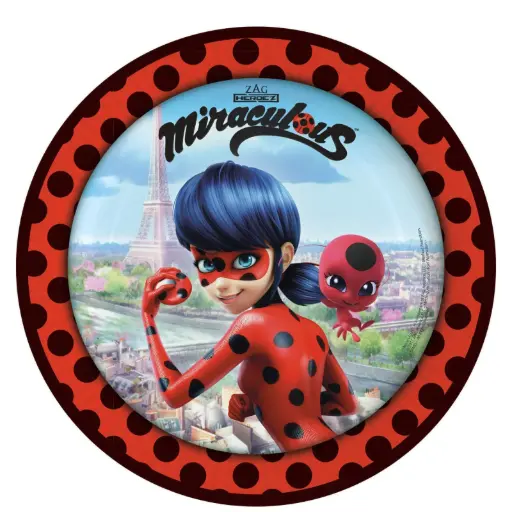 [9902873-66] Miraculous Round Paper Plates 9in, 8pcs