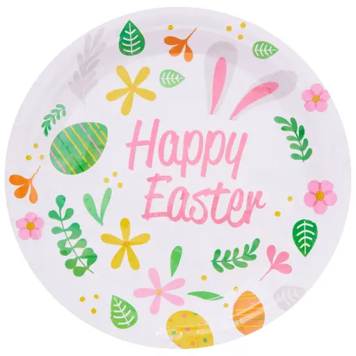 [00035984/551453] Lucky Shamrock Paper Plates 9in, 8pcs