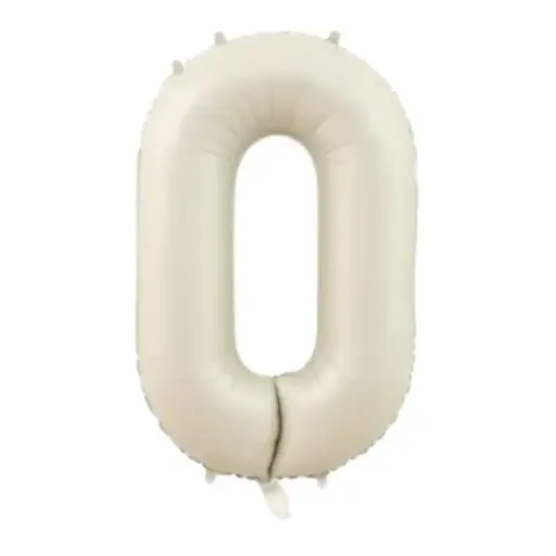 [00046171] White Foil Number Balloon 0 – 40 Inch