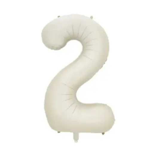 [00046175] White Foil Number Balloon 2 – 40 Inch