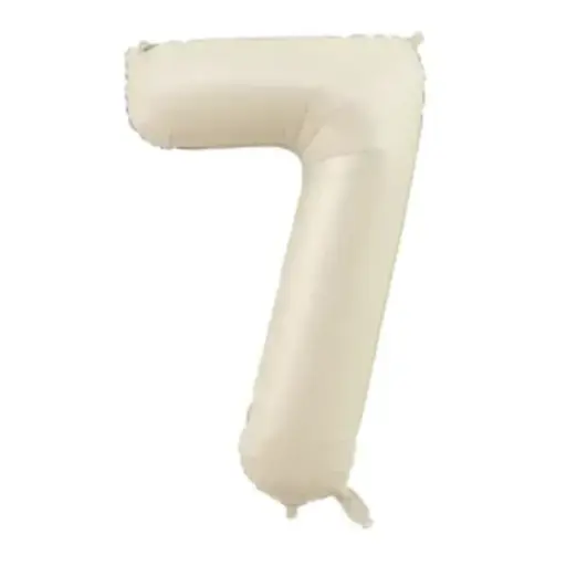 [00046185] White Foil Number Balloon 7 – 40 Inch