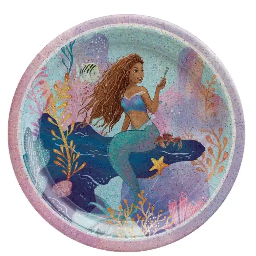 [552994] The Little Mermaid Round Plates 9in 8pcs