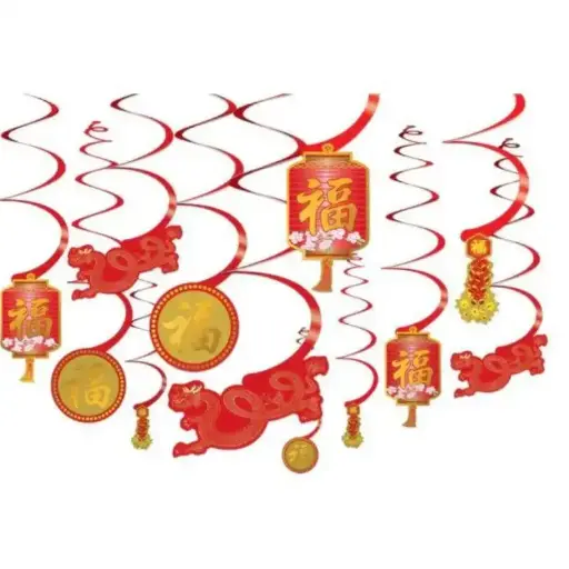 [00048587/679471] Chines New Year Swirl Decoration 12pcs
