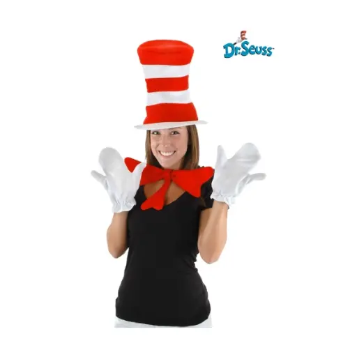 [410230] The Cat in the Hat Accessory Kit Adult 4 pcs