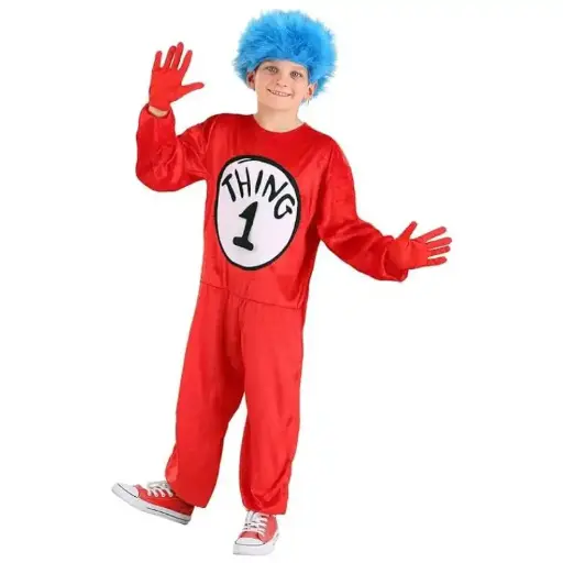 [48776] Dr. Seuss Thing 1 & Thing 2 Costume for Kids 