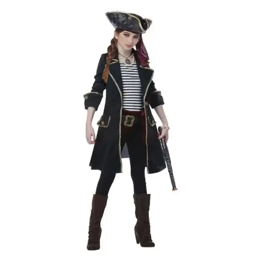 [46016] High Seas Captain Girl Child Costume