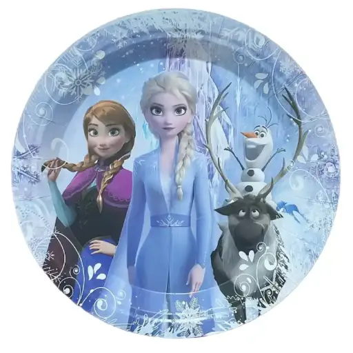 [49836] Disney Frozen Party Paper Plates 9 Inch – Pack of 8