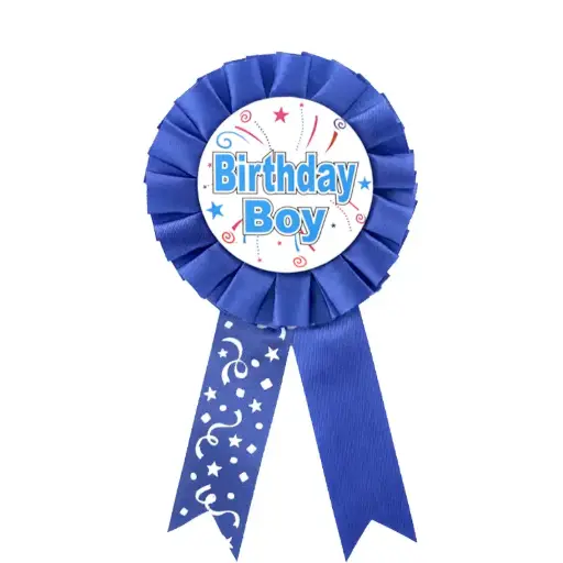[100000003680/21153.44] Birthday Boy Rosette Badge