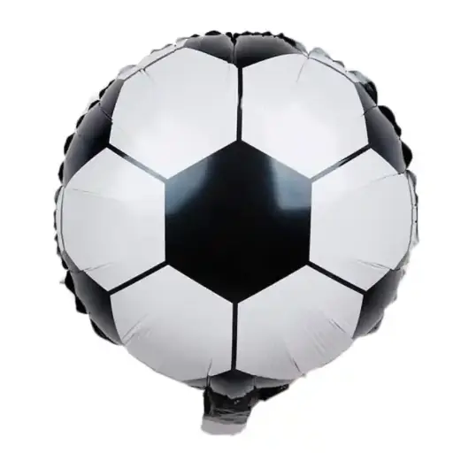 [100000004016/H-035/H-053] Soccer Ball Round Foil Balloon 18in