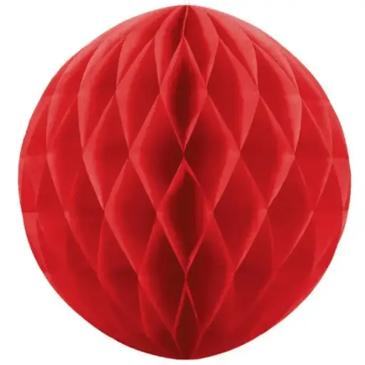 [100000005329/292048.93] Red Honeycomb Ball Paper Decorative Lantern 9.5 in