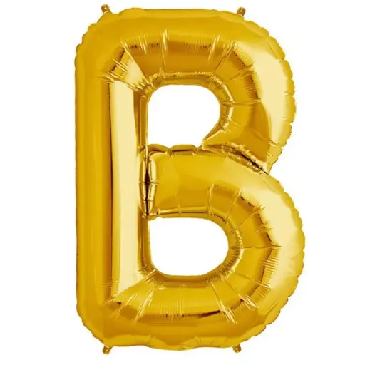 [100000005714/12866] Gold Letter B Foil Balloon 17 Inch