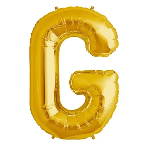 [100000005719/12871] Gold Letter G Foil Balloon 17 Inch