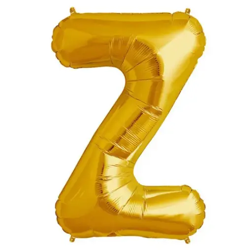 [100000005738/12890] Gold Letter Z Foil Balloon 17 Inch