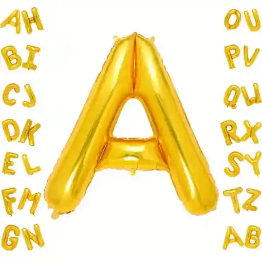 [100000006519/32946] Gold Letter A Foil Balloon 40 Inch