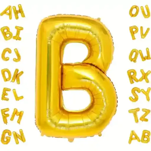 [100000006520/14471] Gold Letter B Foil Balloon 40 Inch