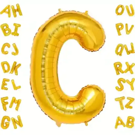 [100000006521/14472] Gold Letter C Foil Balloon 40 Inch