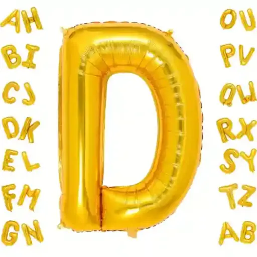 [100000006522/14473] Gold Letter D Foil Balloon 40 Inch