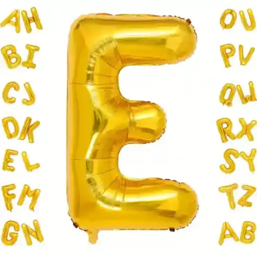 [100000006523/14474] Gold Letter E Foil Balloon 40 Inch