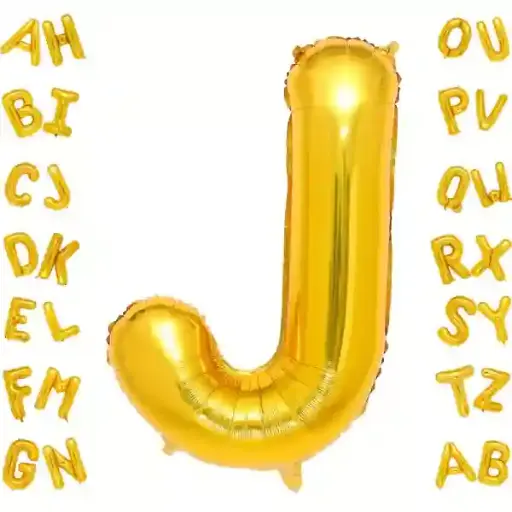 [100000006528/14479] Gold Letter J Foil Balloon 40 Inch