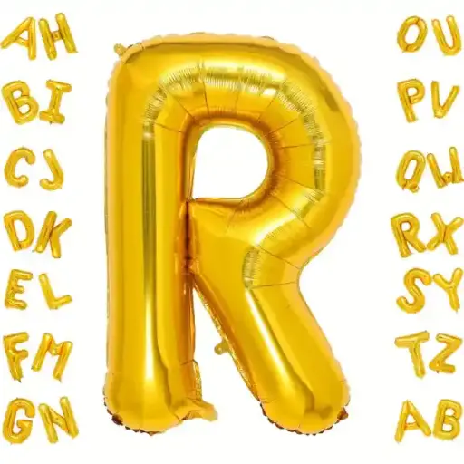 [100000006536/32981/32982] Gold Letter R Foil Balloon 40 Inch