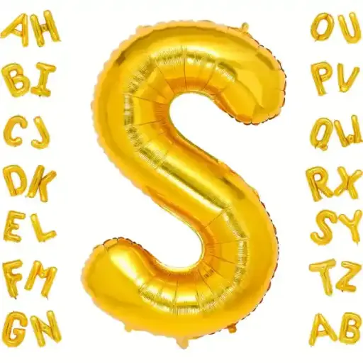 [100000006537/14488] Gold Letter S Foil Balloon 40 Inch