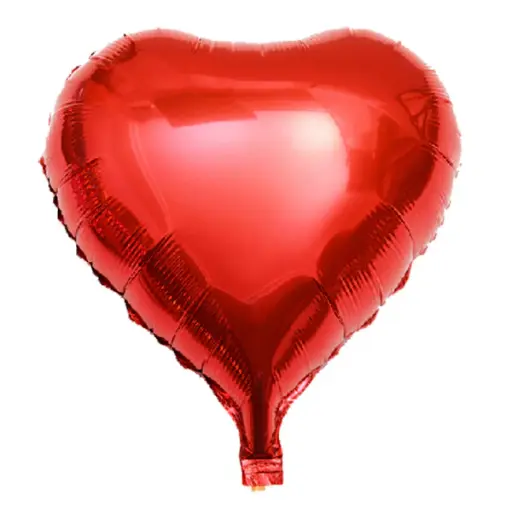 [100000009798] Red Heart-Shaped Foil Balloon 18 Inch