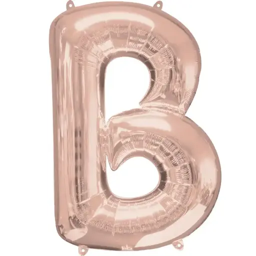 [22051] Rose Gold Letter B Foil Balloon 17 Inch 