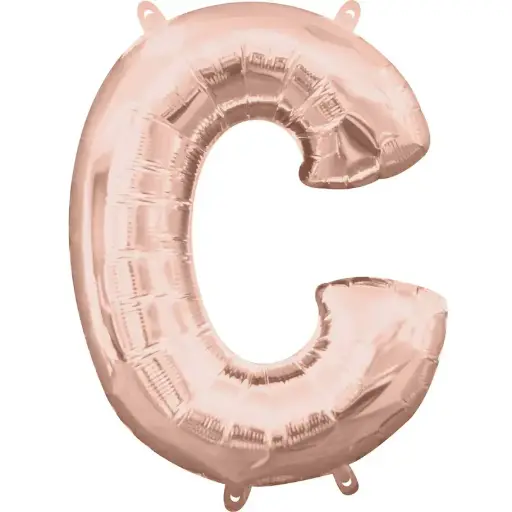 [22052] Rose Gold Letter C Foil Balloon 17 Inch 