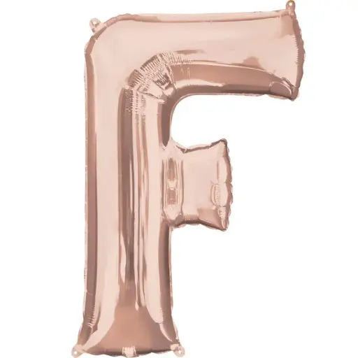[22055] Rose Gold Letter F Foil Balloon 17 Inch 