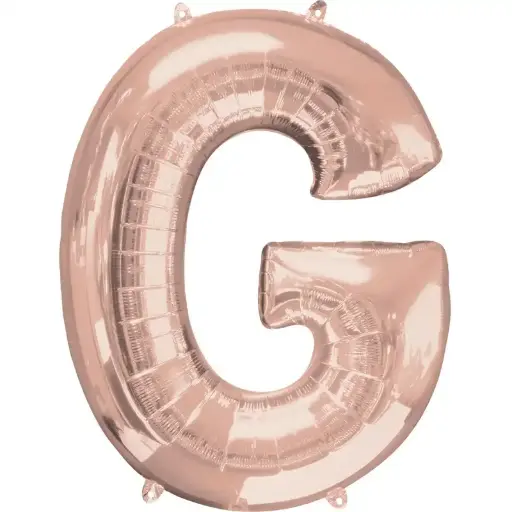 [22056] Rose Gold Letter G Foil Balloon 17 Inch 