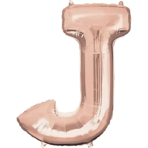 [22059] Rose Gold Letter J Foil Balloon 17 Inch 