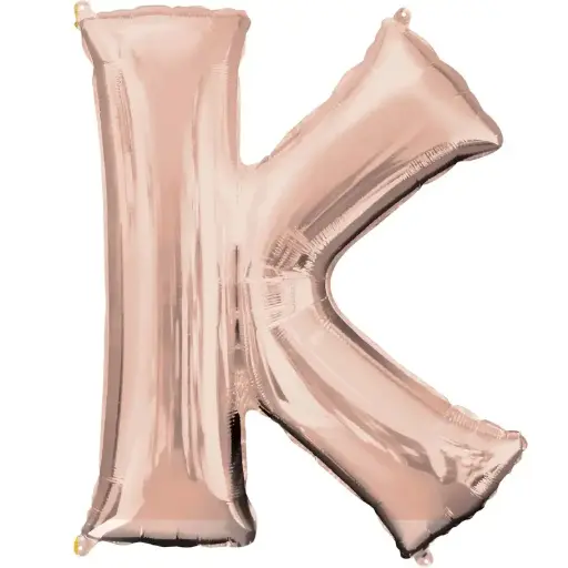 [22060] Rose Gold Letter K Foil Balloon 17 Inch 