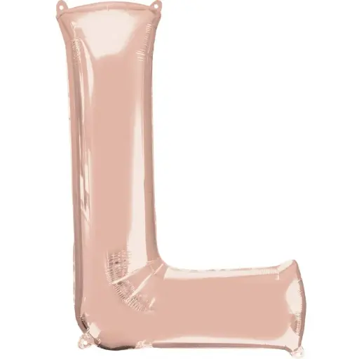 [100000010312/22061] Rose Gold Letter L Foil Balloon 17 Inch 