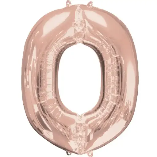 [100000010315/22064] Rose Gold Letter O Foil Balloon 17 Inch 