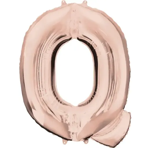 [22066] Rose Gold Letter Q Foil Balloon 17 Inch 