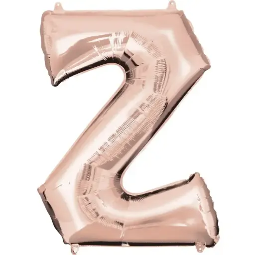 [22075] Rose Gold Letter Z Foil Balloon 17 Inch 