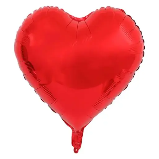 [100000011353] Red Heart-Shaped Foil Balloon 32 Inch
