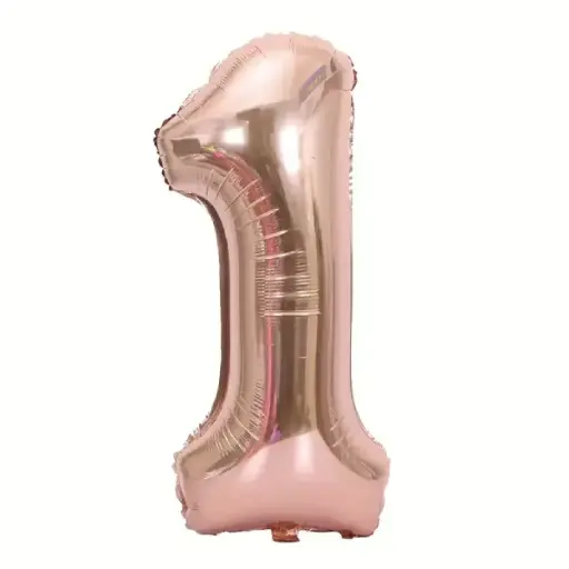 [100000011359/24185] Rose Gold Foil Number Balloon 1 – 17 Inch