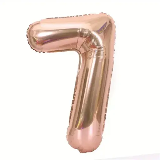 [100000011365/24191] Rose Gold Foil Number Balloon 7 – 17 Inch